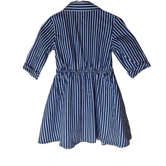 BCBGirls Blue and White Casual A-Line Shirt Dress - Picture 2 of 6